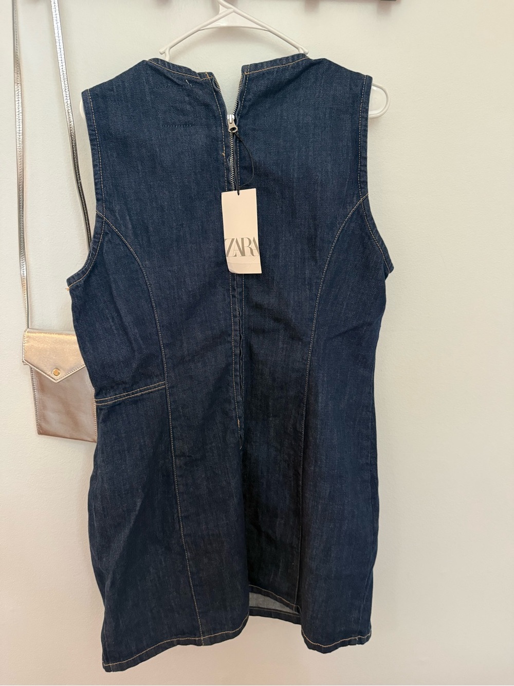 Zara Denim Zip-Up Dress - Picture 4 of 6